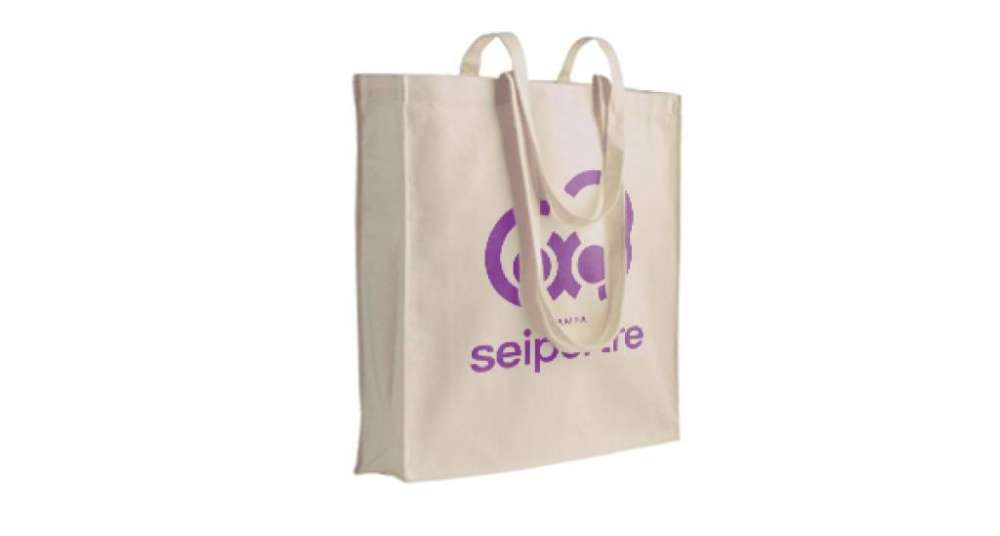 COTTON SHOPPER WITH GUSSET